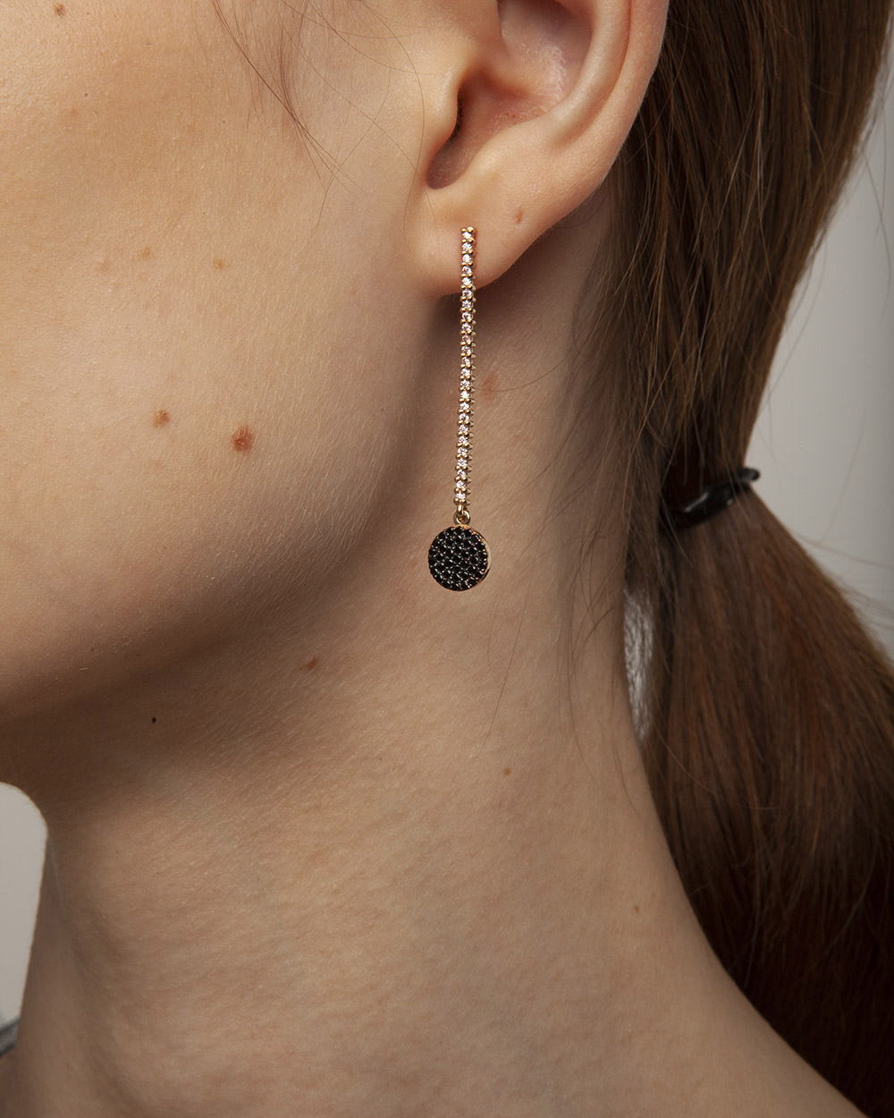 Angie pave long drop earrings