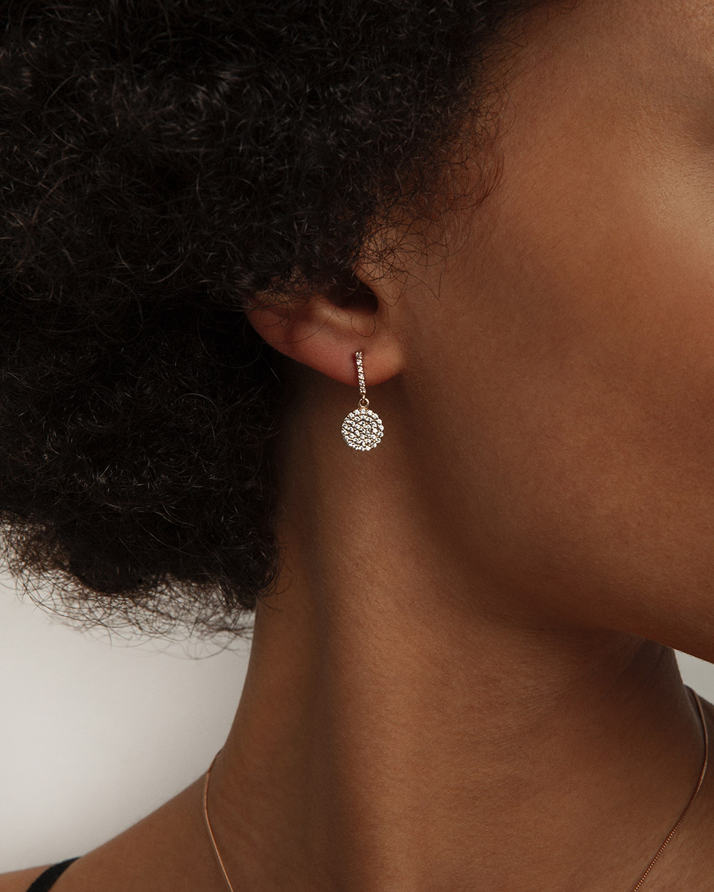 Angie pave drop earrings