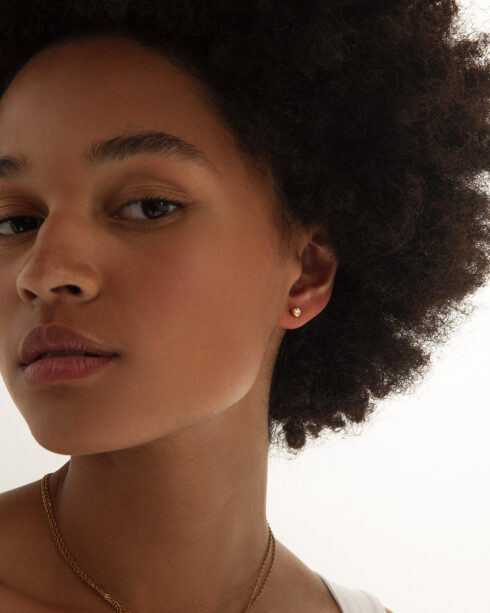 Diana Gold Stud Earrings