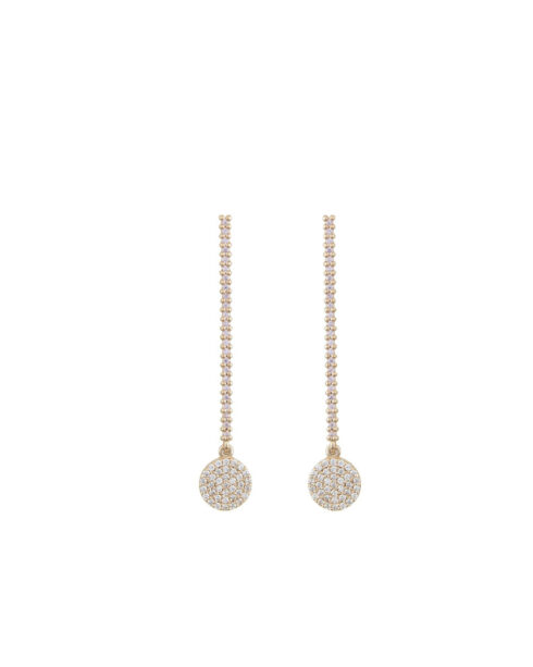 Angie pave long drop earrings
