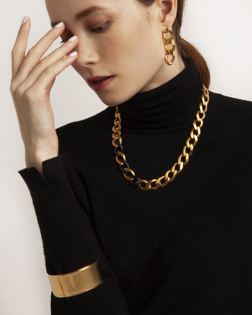 Maxim Triple Chain-link Earrings