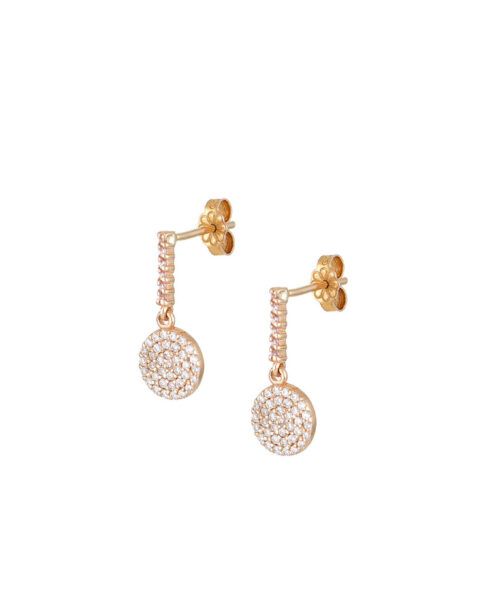 Angie round pave stud earrings