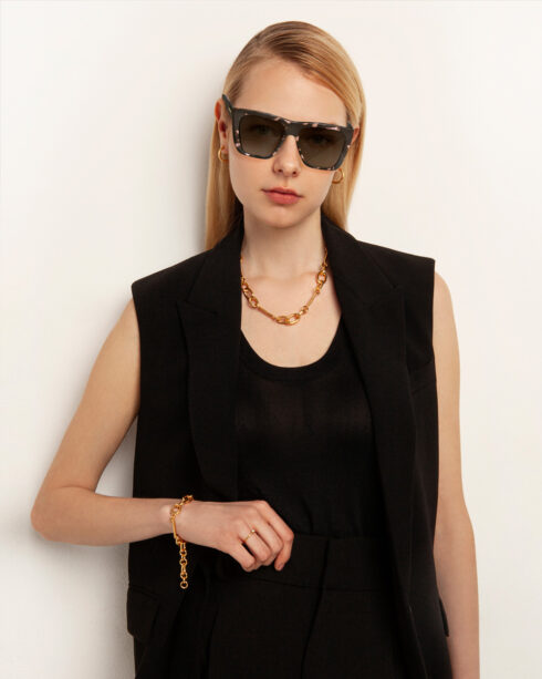 Caracal Sunglasses In Grey Tortoise