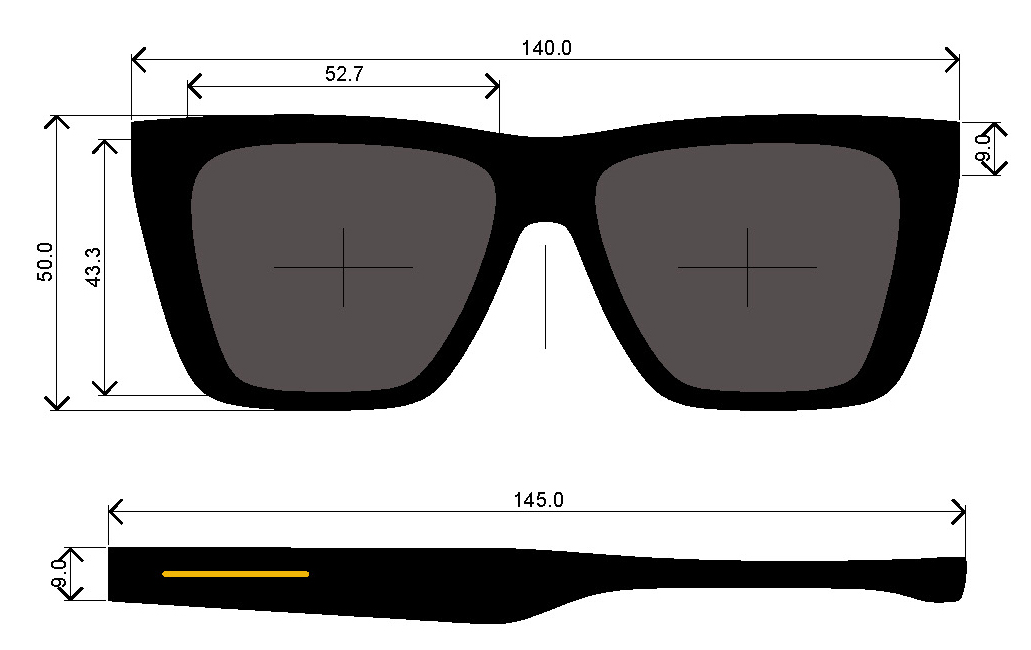 Sunglasses Tiger Size Guide
