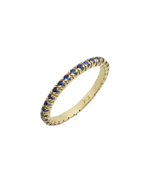 Oria Eternity ring in Yellow Blue