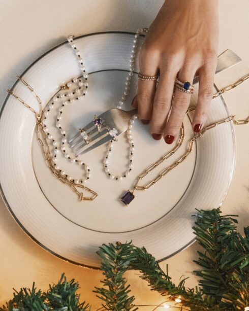 Oria Eternity Ring in Blue