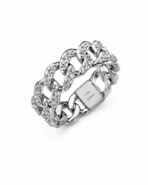 Anillo Cadena Pavé Monaco