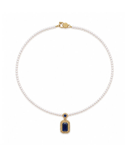 Collar Azure con Perlas Naturales de Agua Dulce
